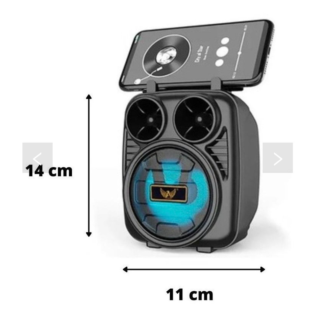 CAIXA DE SOM8W RECARREGAVEL COM(RADIO FM , USB, BT