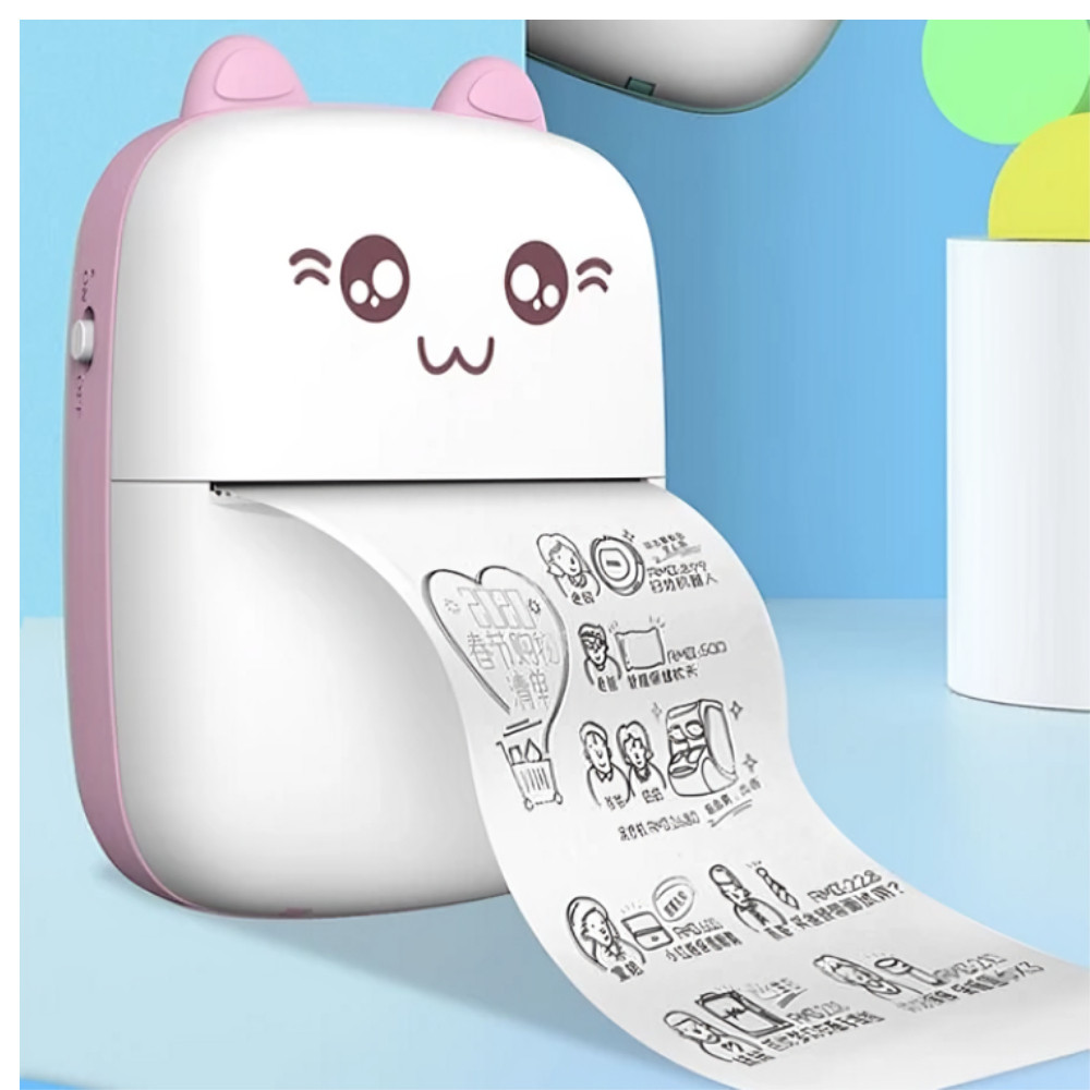 Mini Impressora Térmica Sem Fio Portátil Desenho