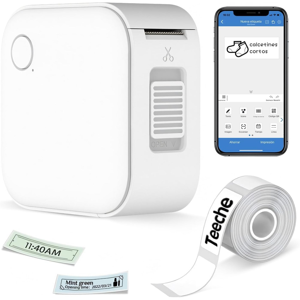 Mini Impressora Térmica Portátil Da Etiqueta de 