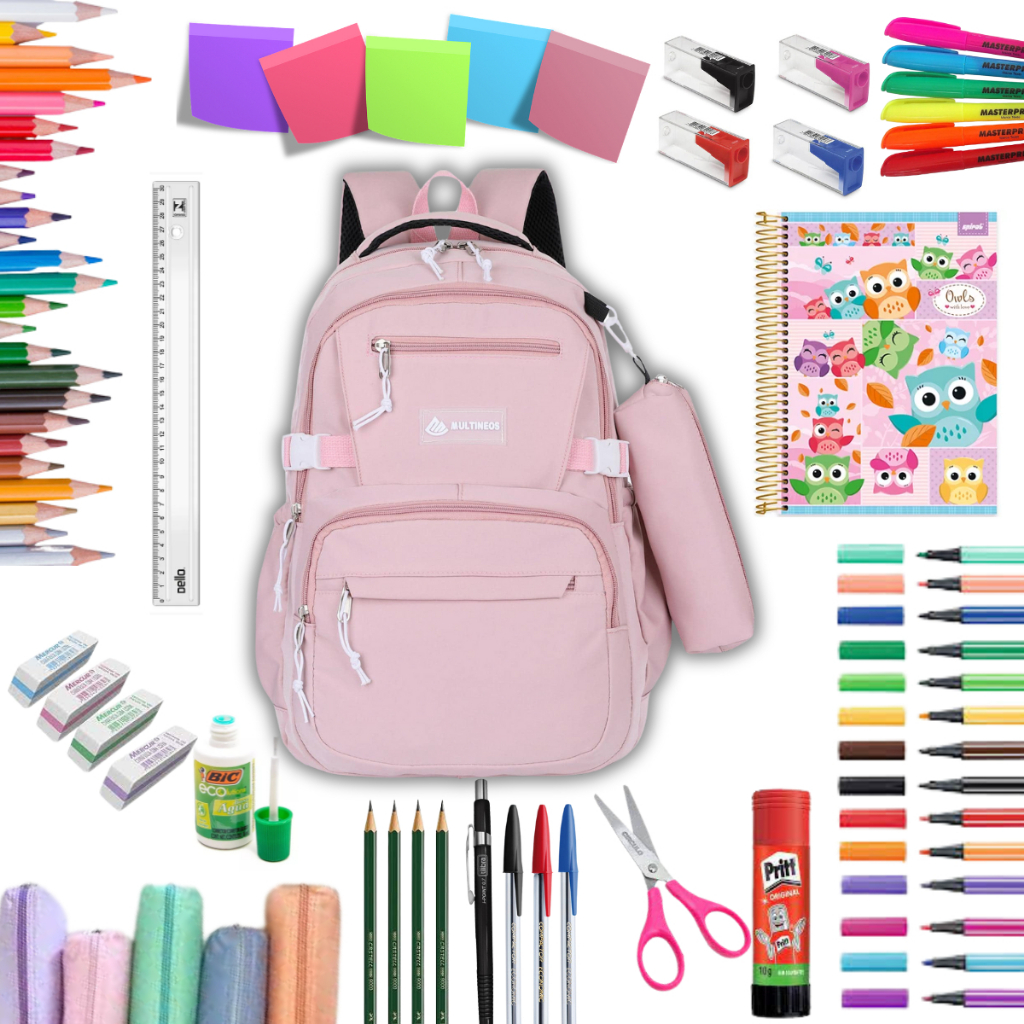 Material Escolar Completo Kit Ensino Fundamental M