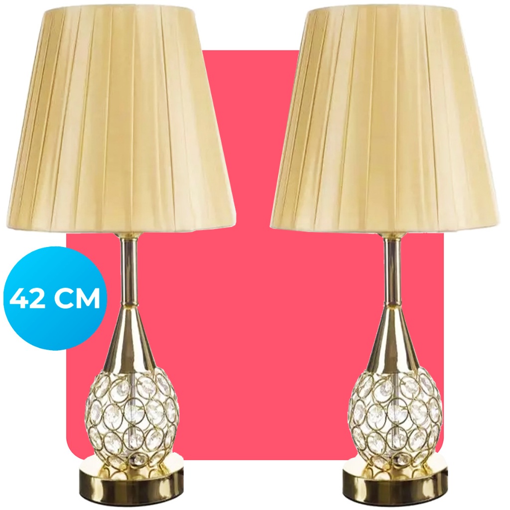 Kit 2 Abajur Luminaria Decorativo Quarto Sala Escr