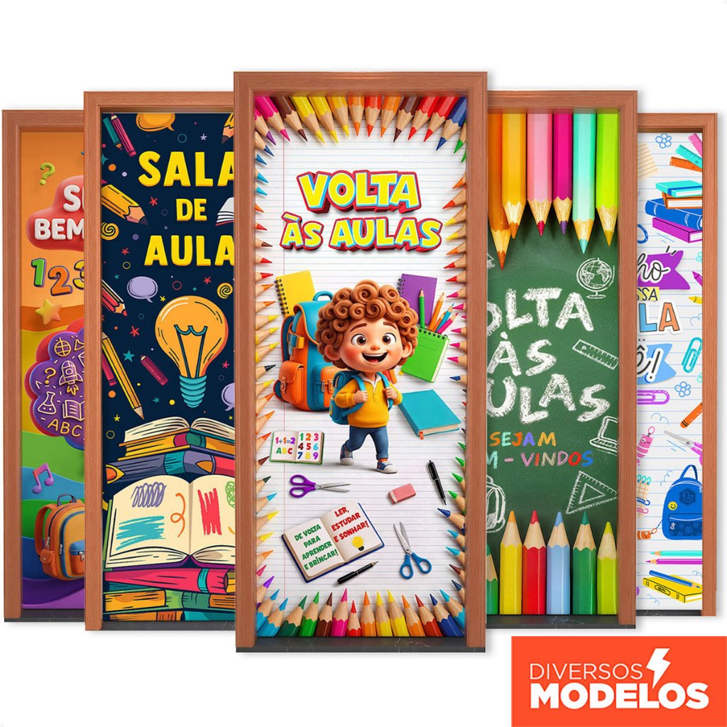 Capa De Porta Escolar Decoração Sala de Aula Em 
