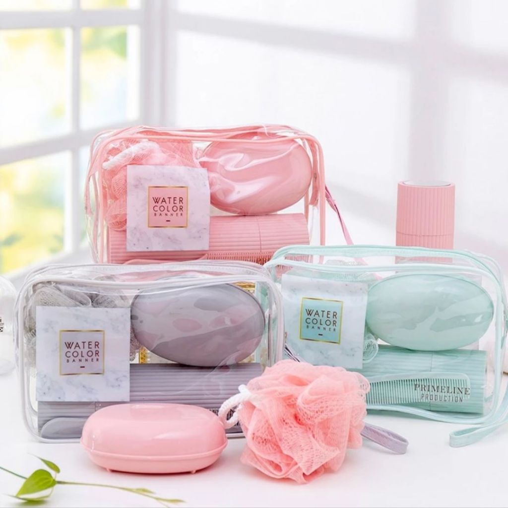 Bolsa Viagem 5 Peças Com Bolsa Porta Escova Pente
