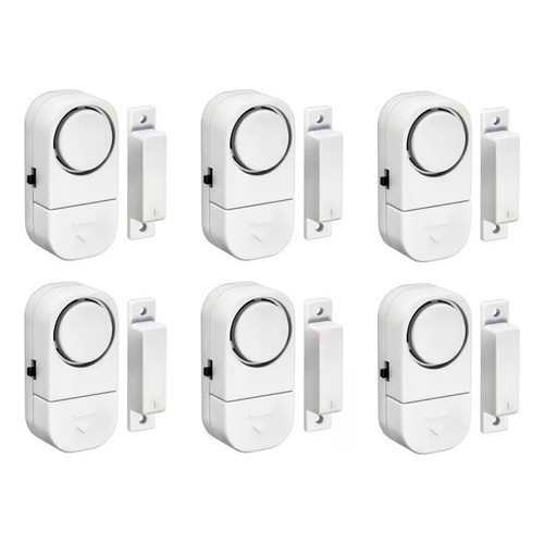 Kit C/ 06 Alarme Sonoro Invasão Residencial Porta