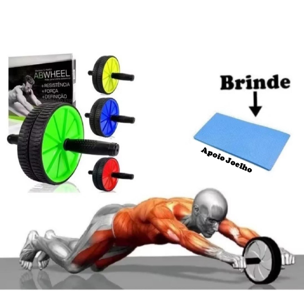 Rolo roda Rodinha Para Exercícios Abdominal Lomba