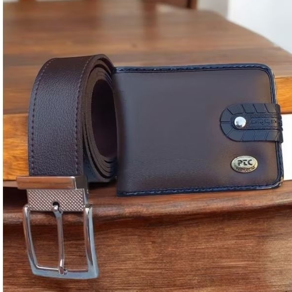 Kit Carteira Masculina Grande fecho de Botão Pant