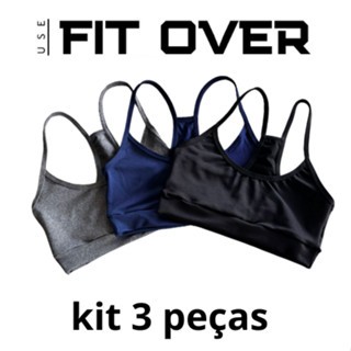 Kit 3 tops fitness básico – alcinha –