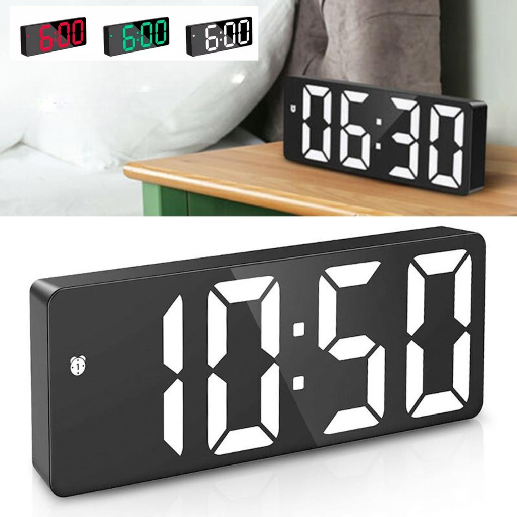 Relógio Digital De Mesa E Parede Led Com Data E A