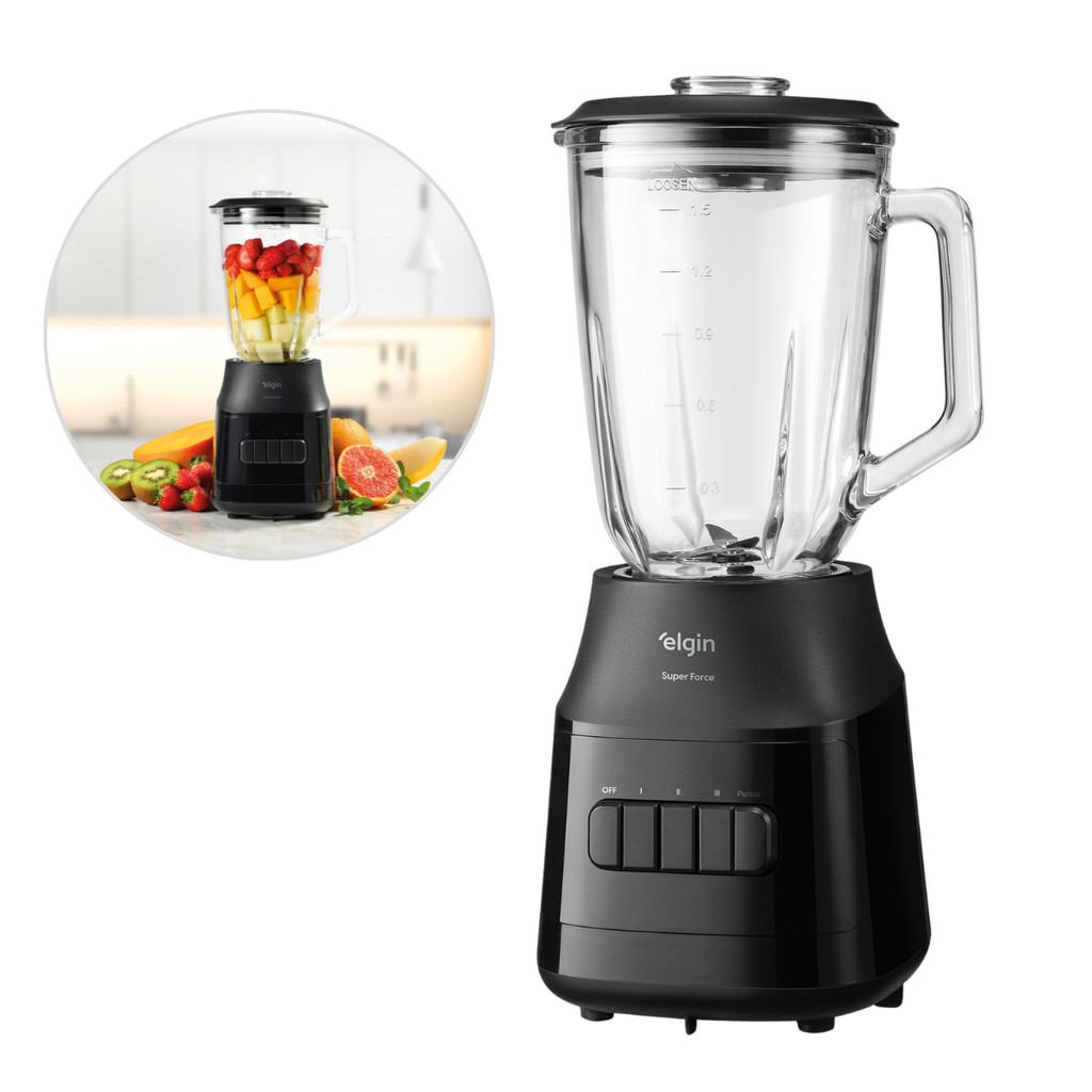 Liquidificador Super Force 1,9L 900W Jarra de Vidr