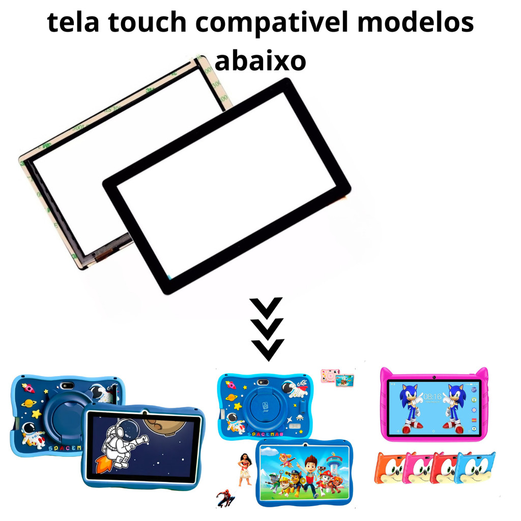 tela touch  tablet infantil kids PC smart 2030 son