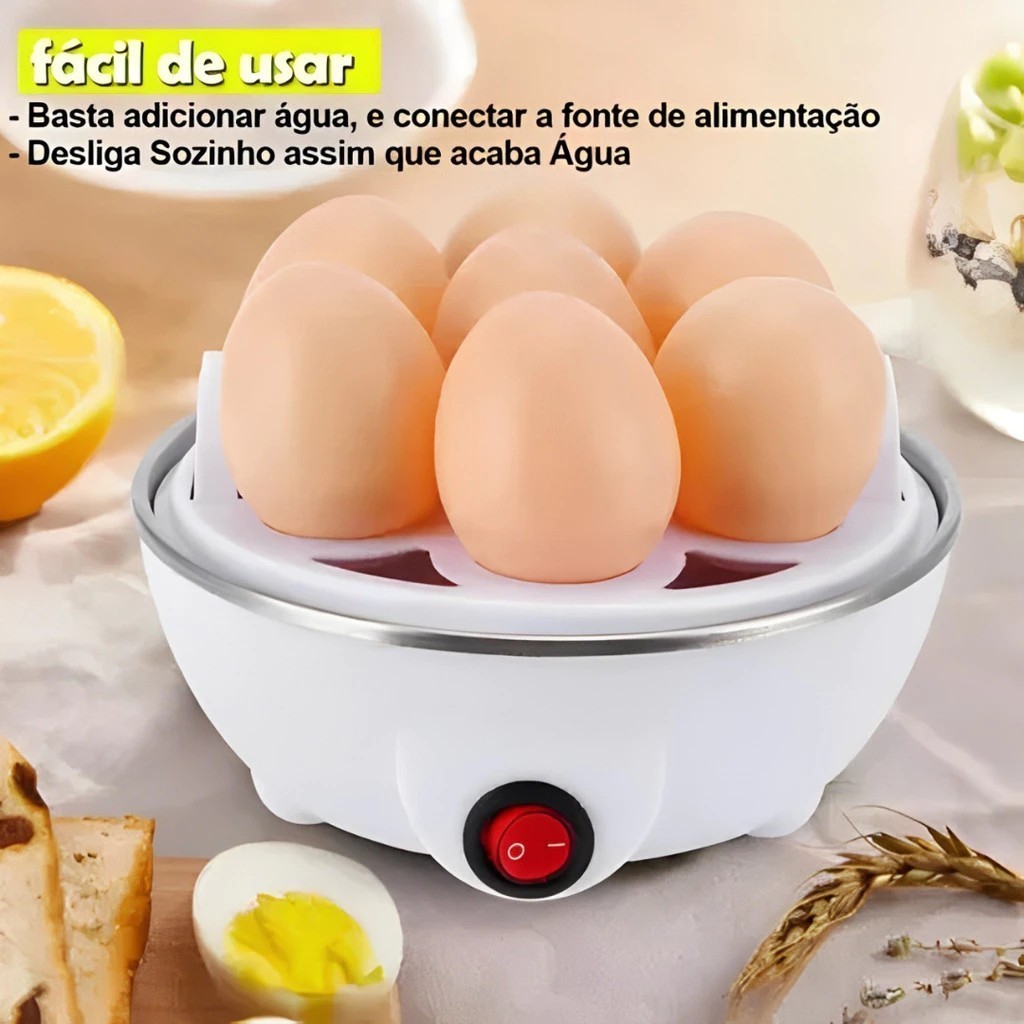 Cozedor De Ovos Portátil Elétrico Cozinha A Vapo