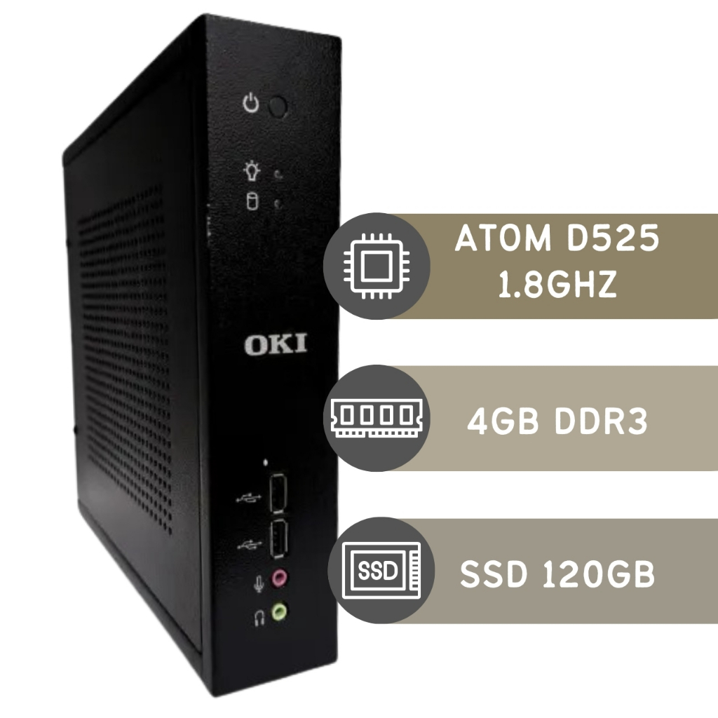 Mini PC OKi 2030  Atom D2250 / 4GB RAM / SSD 120GB