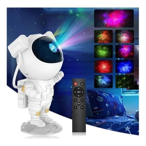 Luminaria Astronauta Projetor Galáxia Crianças L