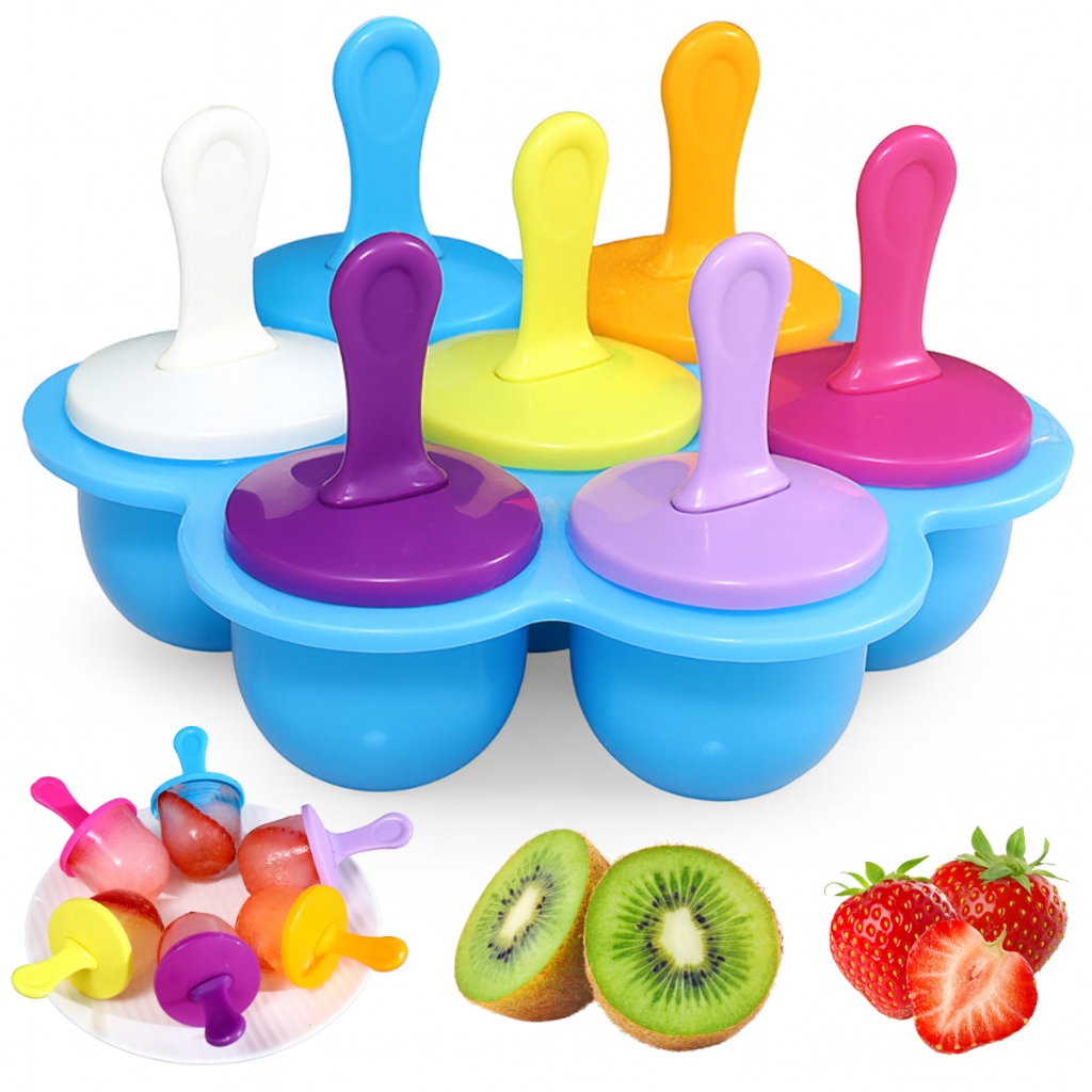 Forminha Colorida Para 7 Picolé Sorvete Peitolé 