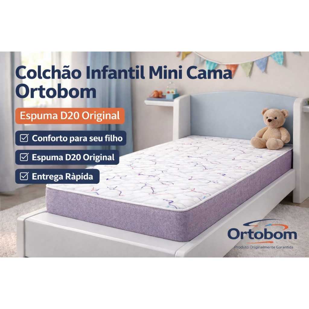 Colchão Mini Cama Physical Resistente Liso (70x15