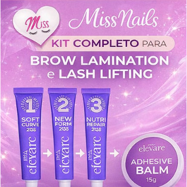 Kit Lash Lifting E Brow Lamination Elevare Passo