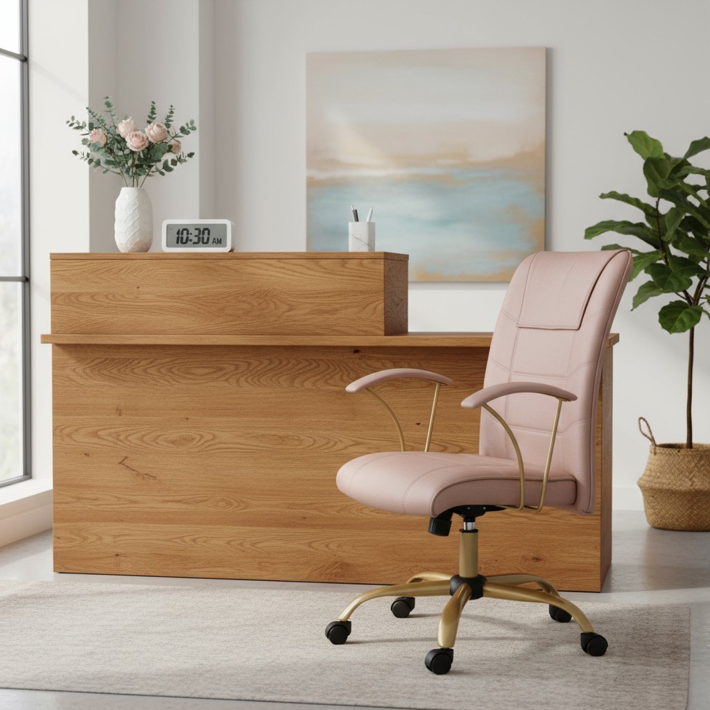 Cadeira Escritório Presidente Novara Rosê Brilho