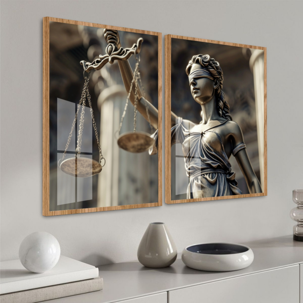 Quadro Moldura e Vidro Kit 2 Peças Grandes Advoca