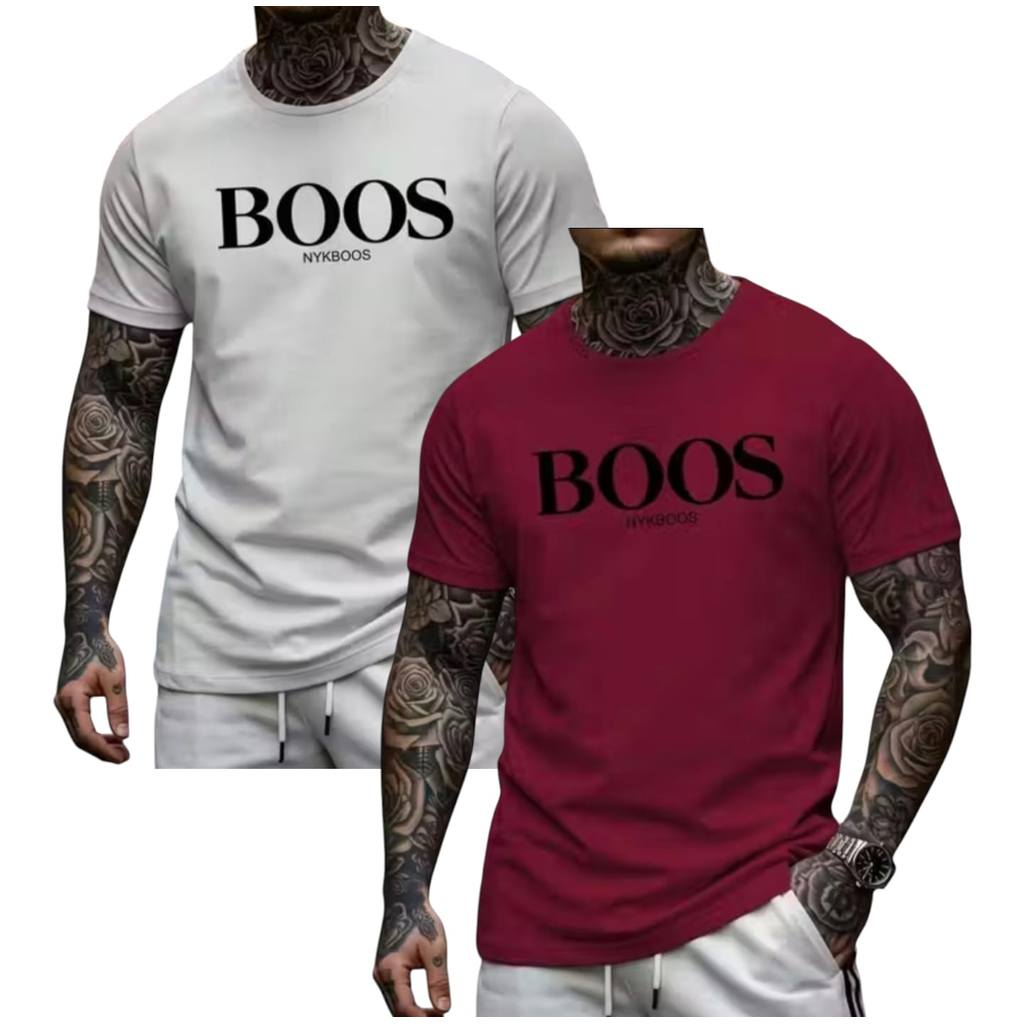 KIT 2 Camisetas Masculina Blusa 100% Algodao Camis