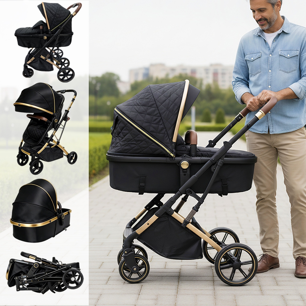 Carrinho de Bebê Berço Moisés Passeio 15kg Trav