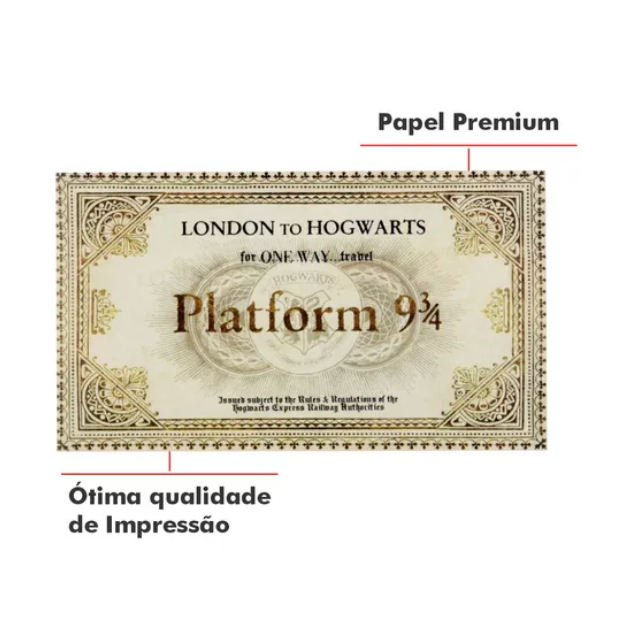 Tickets Harry potter/Plataforma 9 3/4