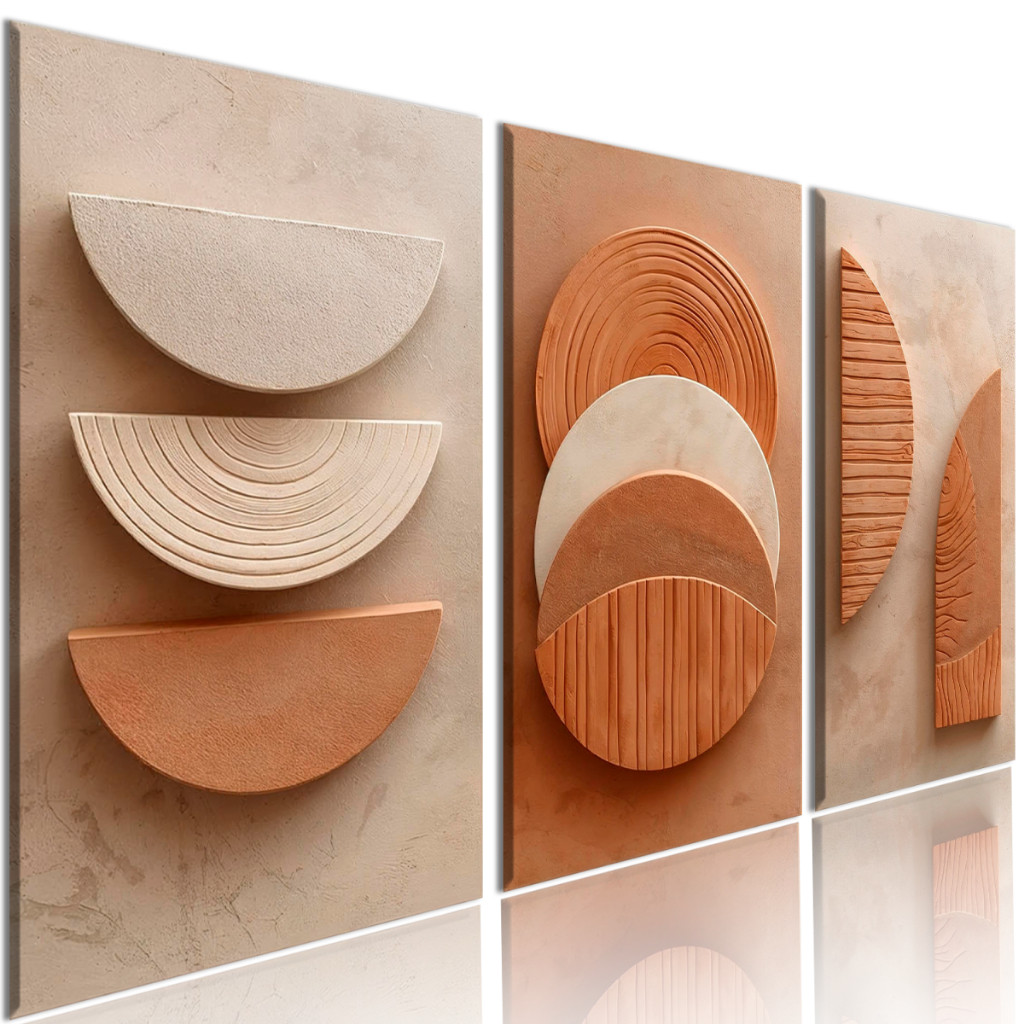 Quadro Decorativo Abstrato Moderno em Kit 3 Peças