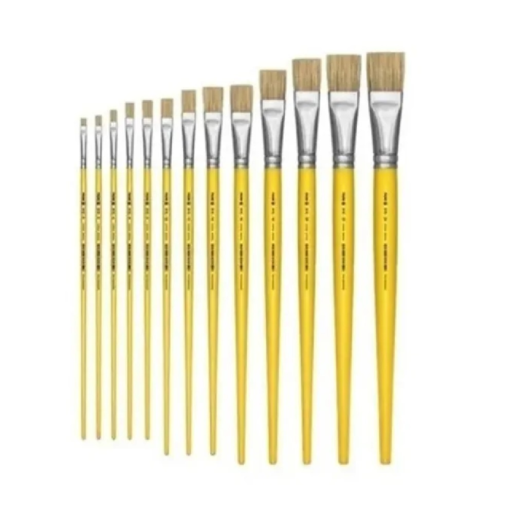 Pincel Pintura Chato Uso Geral Escolar Artesanato 