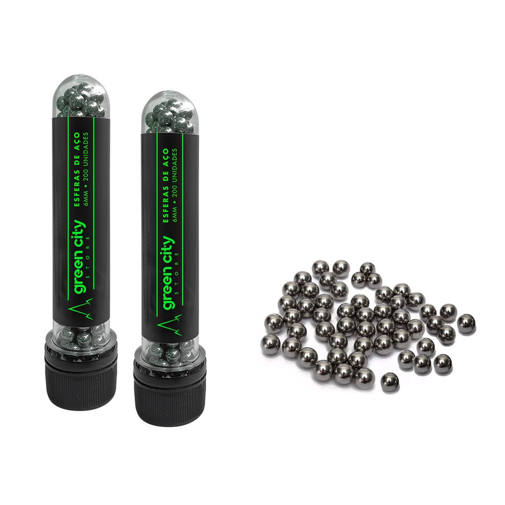 400 Peças Pellets Esferas de Aço Carbono 6mm Par