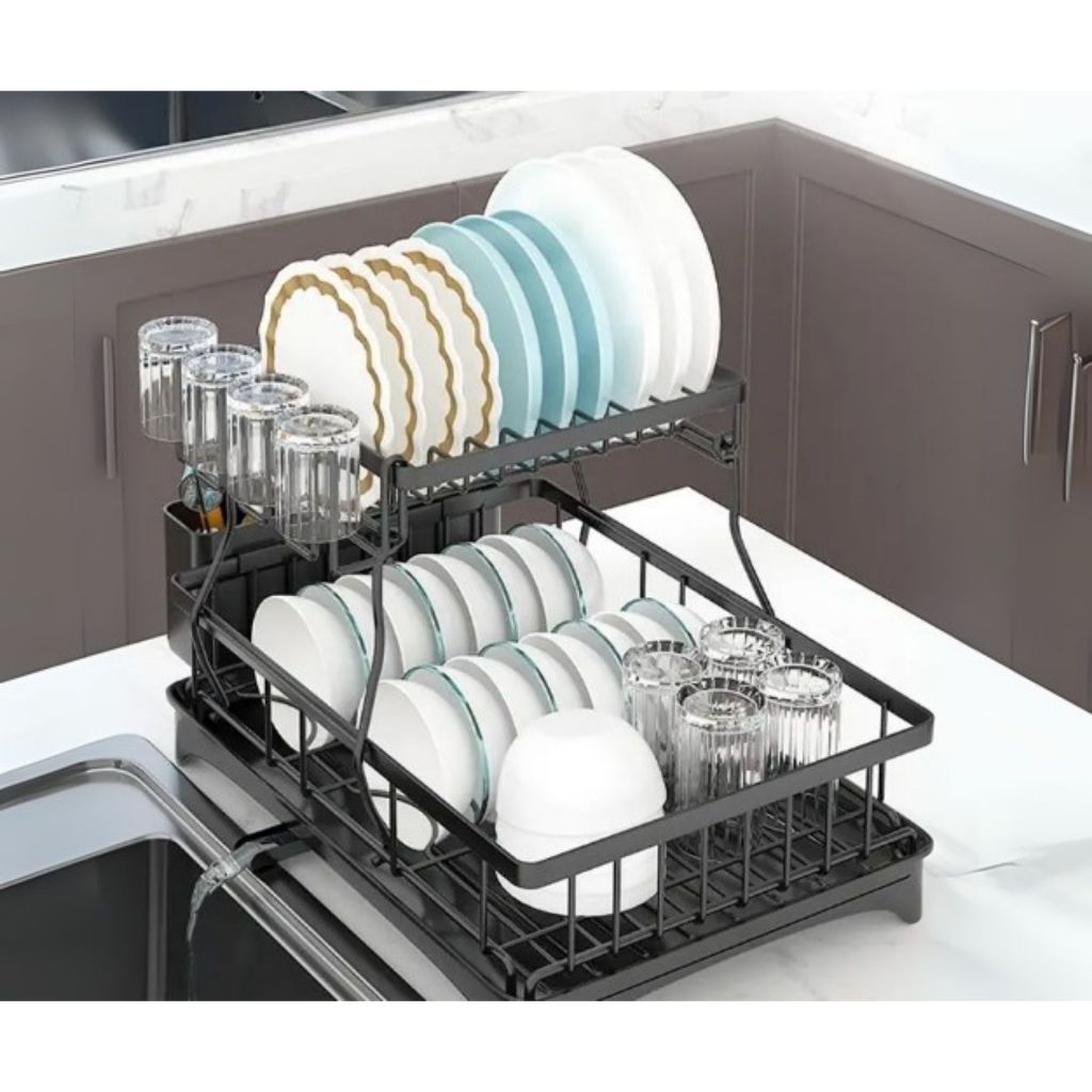 Escorredor de Louças Rack Organizador Preto 2 And