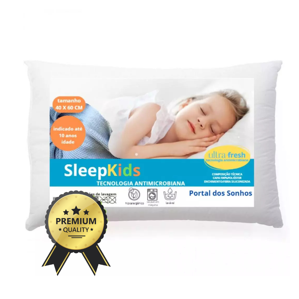 Travesseiro Infantil Criança Antisufocante Hipoal