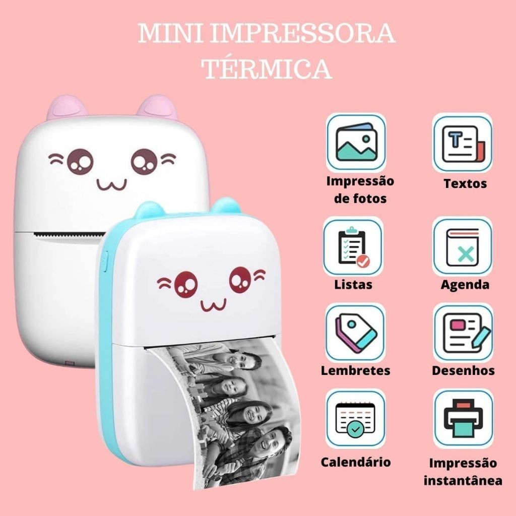 Mini Impressora Térmica Portátil De Bolso Impres