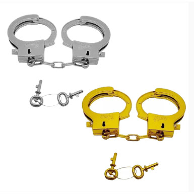 Brinquedo Algemas de Plástico Dourado e Prata WDF