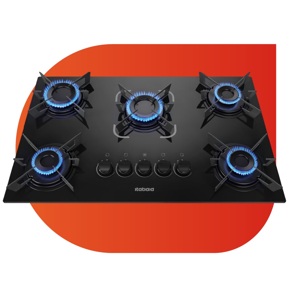 Cooktop Itatiaia Electra 5 Bocas Mesa de Vidro Tem