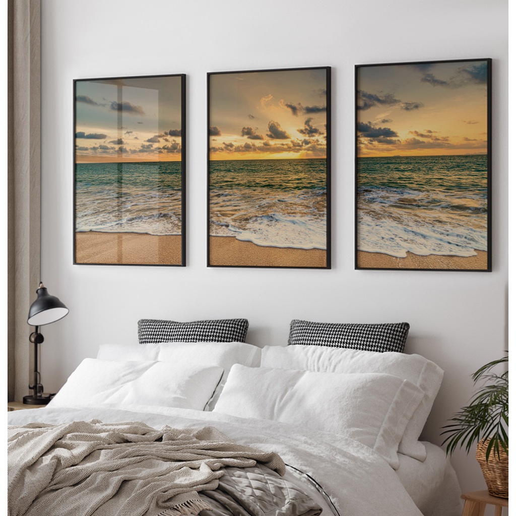 Quadro Paisagem Decorativo Com Moldura E Vidro Qua