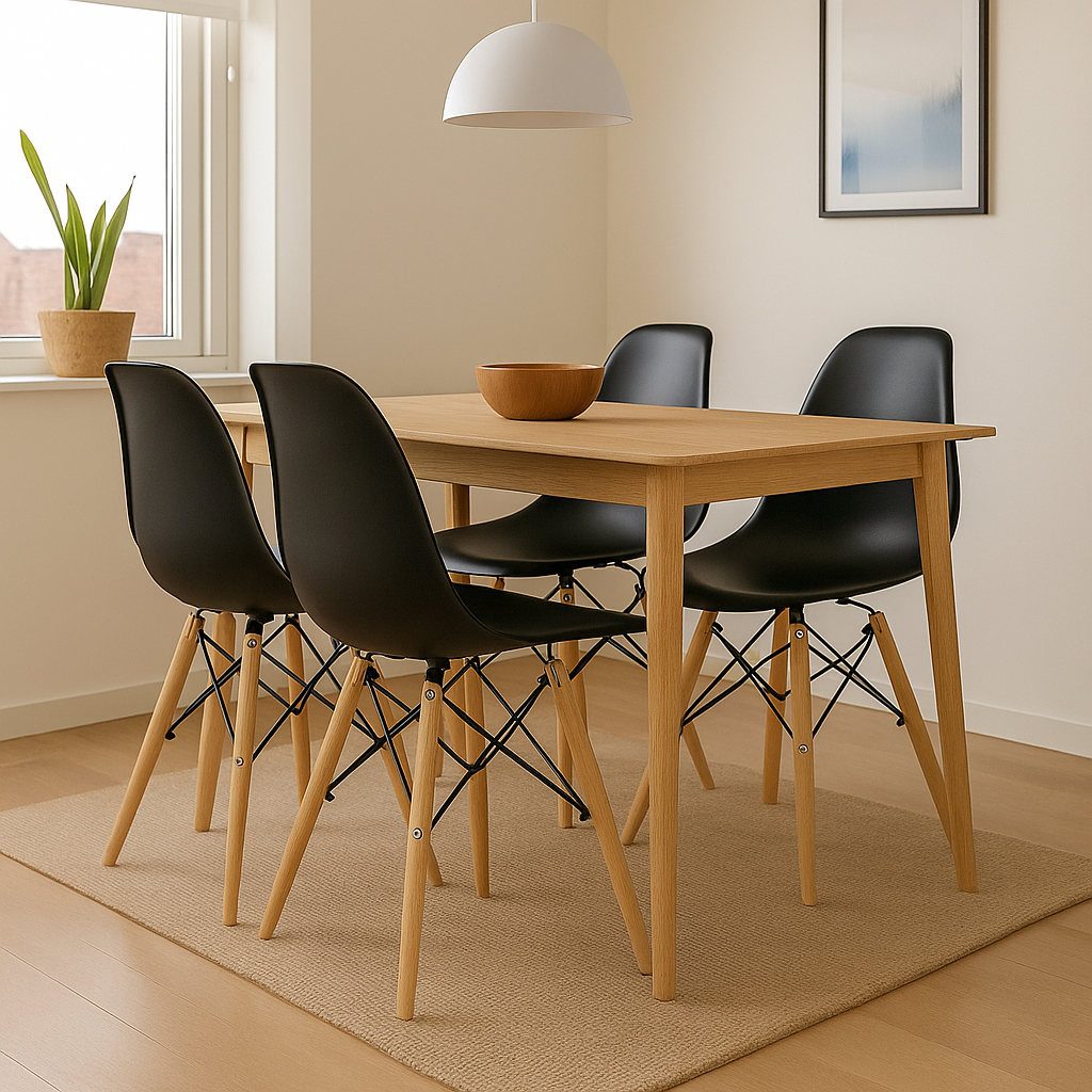 Cadeiras Jantar Charles Eames Eiffel Wood Design e