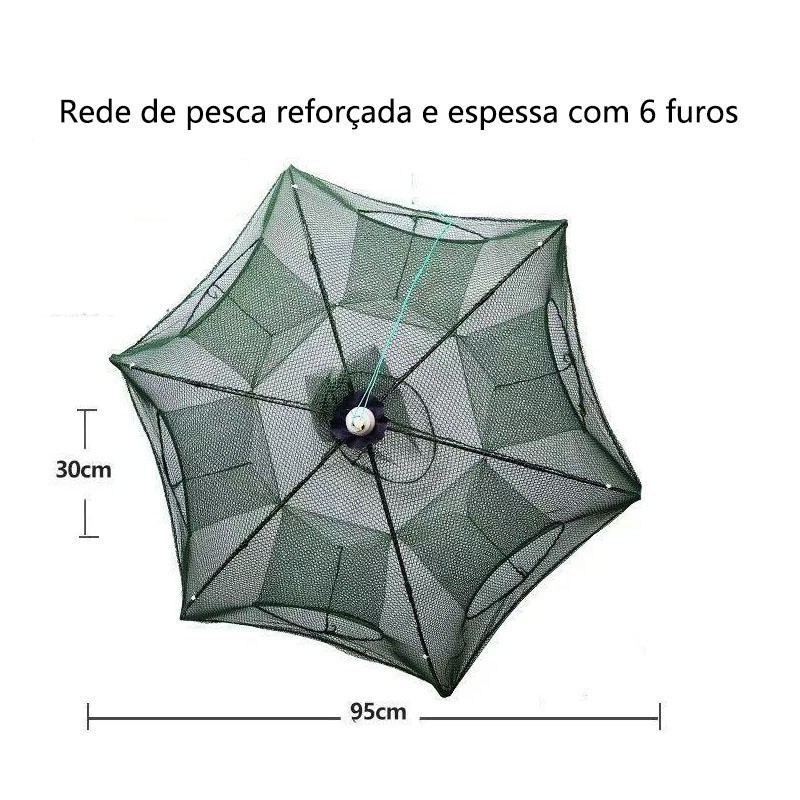 Armadilha de Pesca com 6 Entradas para Isca Viva I