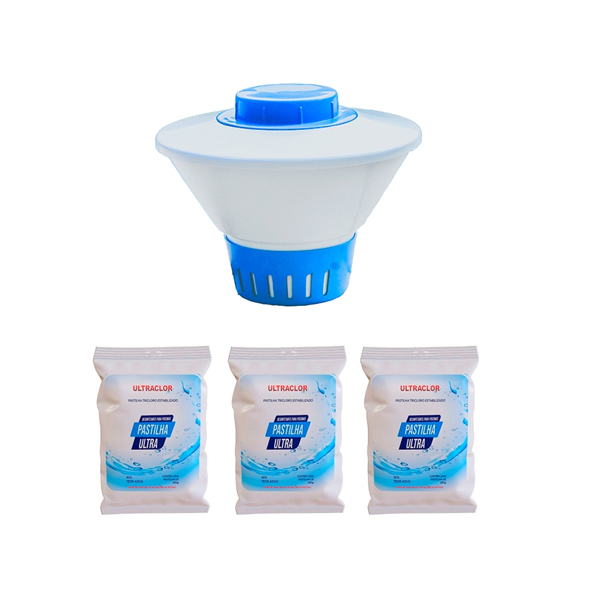 Clorador Flutuante Margarida + 3 Pastilhas De Clor