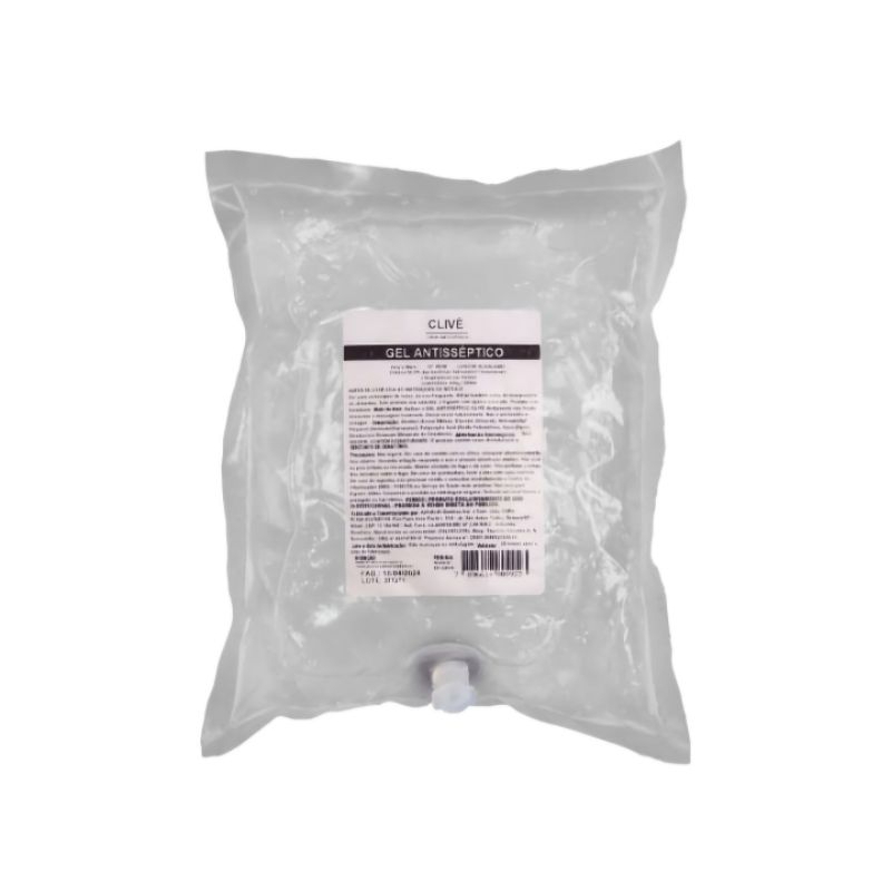 Álcool em Gel 800ml Clivê Refil | Antisséptico 