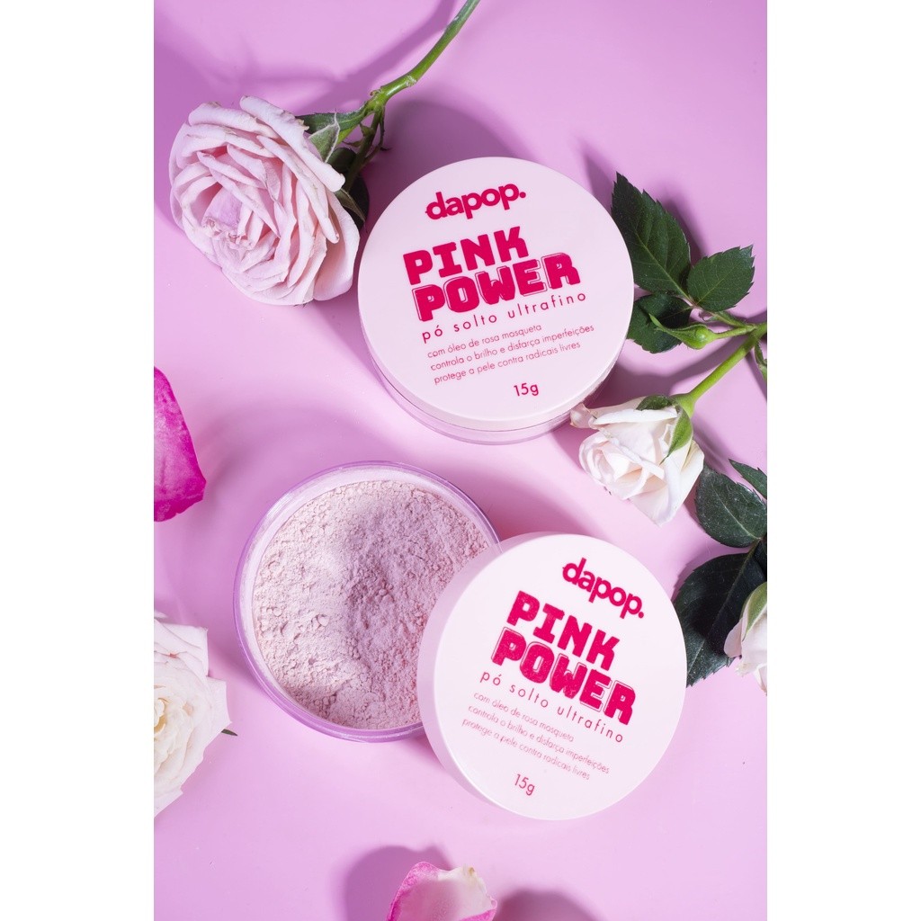 Pó Solto Ultrafino Rosa Mosqueta Pink Power 15g &