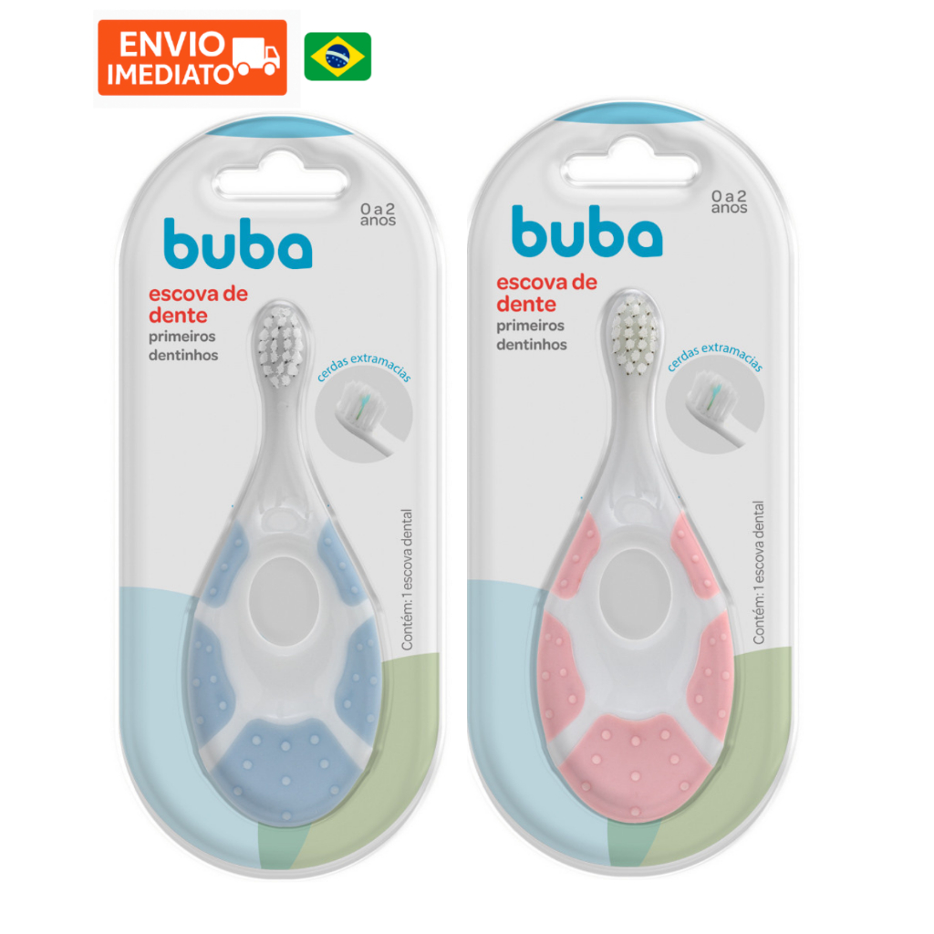 Escova de Dente Buba Higiene Bucal Bebê Menino Me