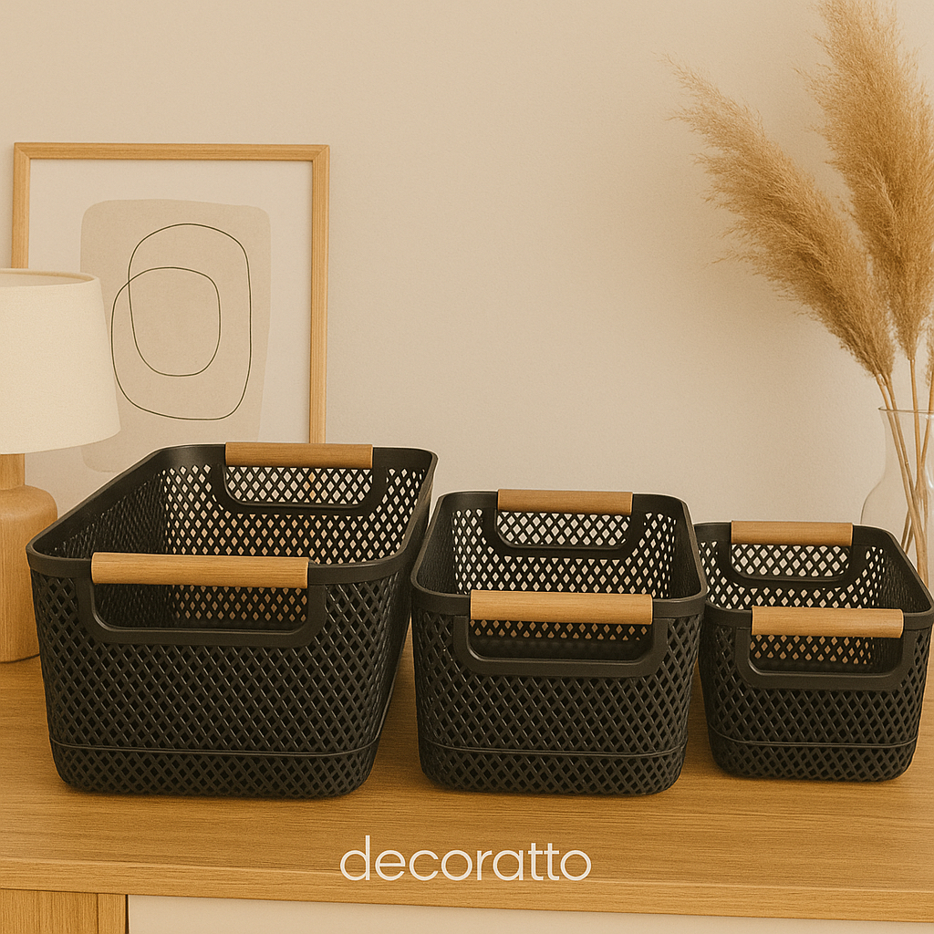 Cesto Organizador Decorativo Multiuso Plástico Al