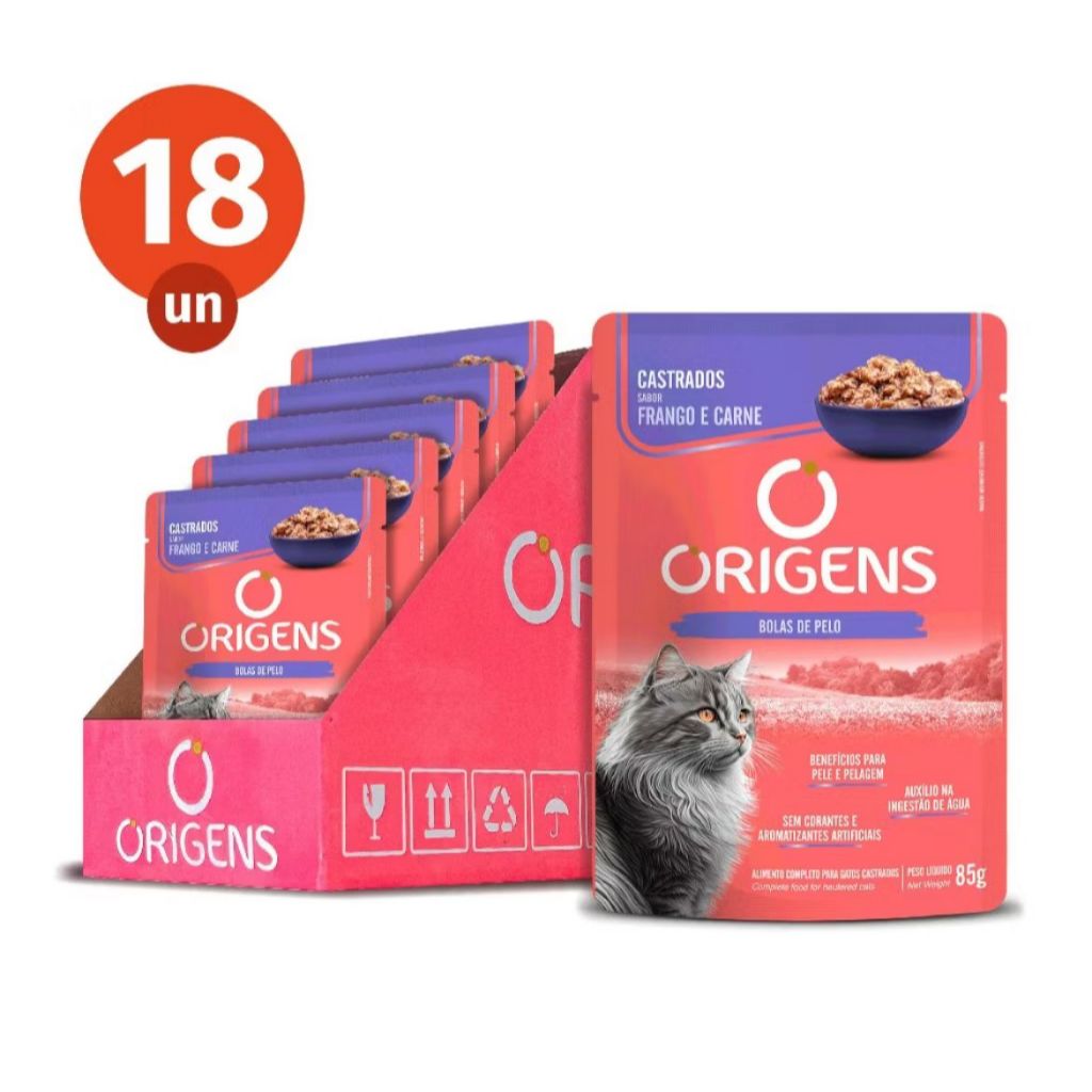 CAIXA 18 UNIDADES – SACHE ORIGENS FRANGO e C