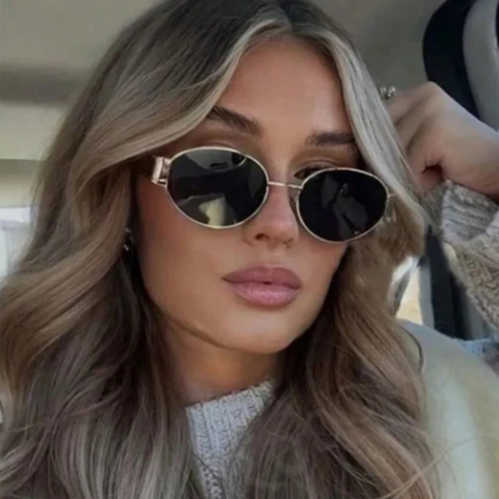 Óculos de Sol Feminino UV400 Ovais E Moldurados D