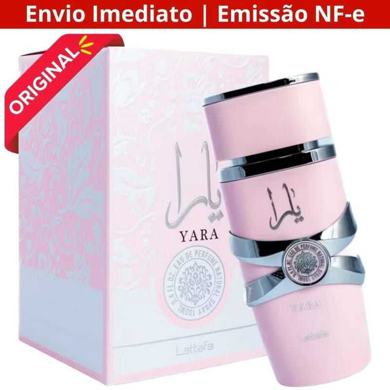 Perfume Árabe Lattafa Yara Rosa feminino Original