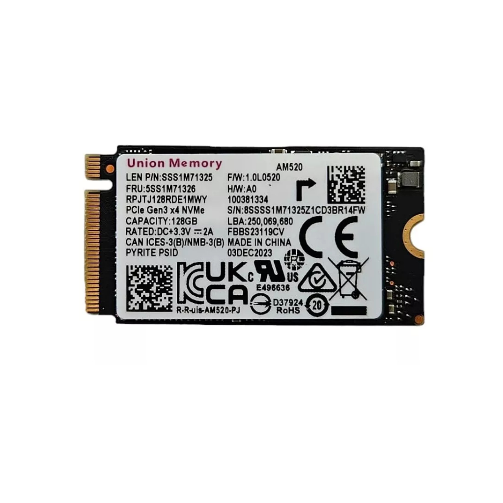 SSD NVME M.2 2242 Union memory 128GB AM520 OEM PCI