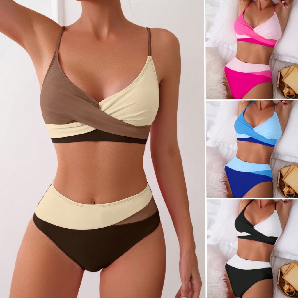 Conjunto De Biquíni Feminino Sexy Cintura Alta Pa