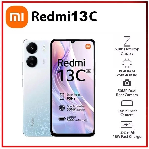 (Novo) Redmi Xiaomi 13C 4G LTE 8GB+256GB Branco (p