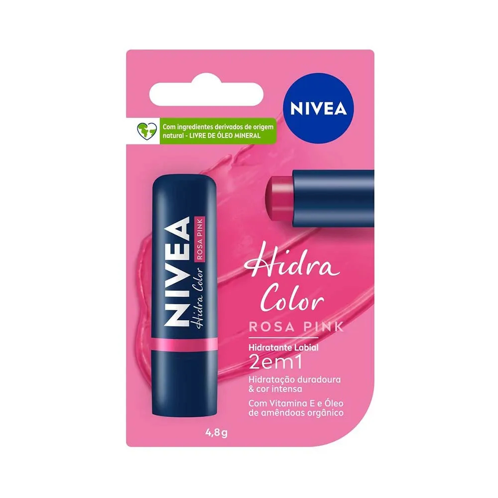Hidratante Labial NIVEA Hidra Color 2 em 1 Rosa Pi