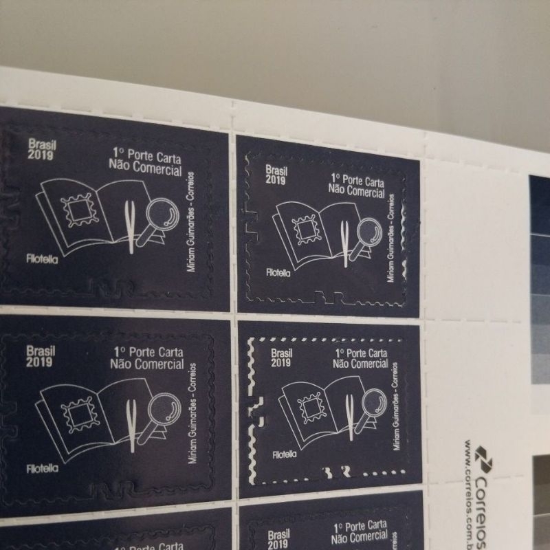 10 selos de primeiro porte para cartas em geral