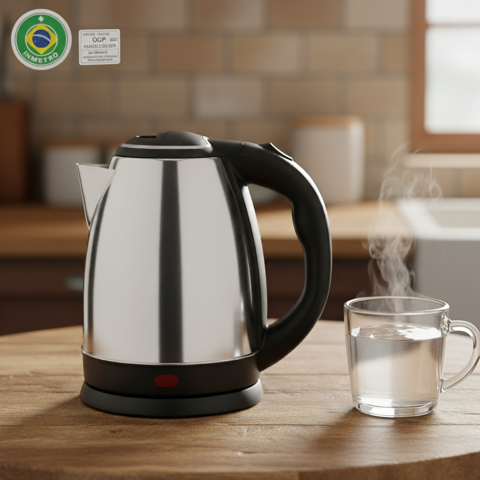 Chaleira Elétrica Térmica Bule Com Tampa materia